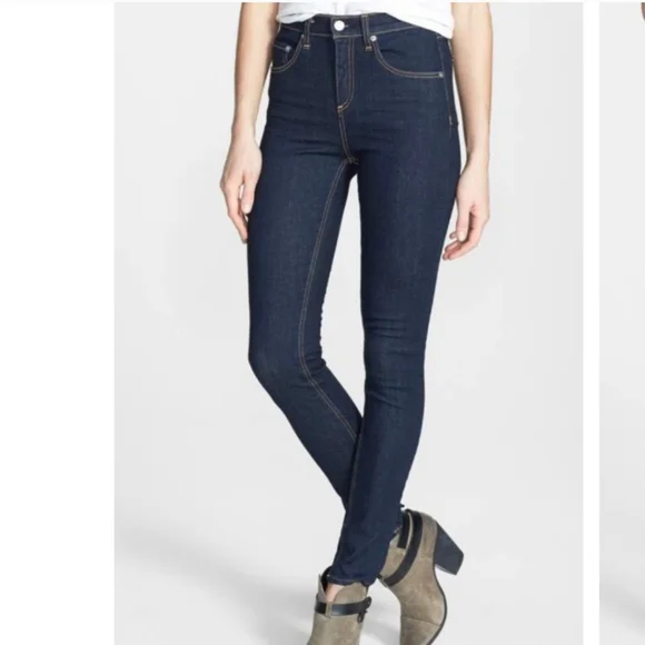 Rag & Bone High Rise Skinny Jeans - Heritage 27 - Picture 1 of 15